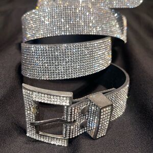 Silver Rhinestone Belt